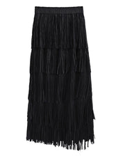 Luxury Fringe Midi Skirt