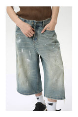 Men's Ultra Long Denim Jean Shorts