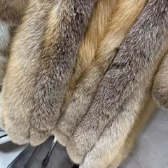 Full-Length Gold Fox Fur Coat