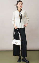 Luxe Pleated Asymmetric Top