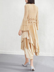 Luxury Ruffle Pleated Dress