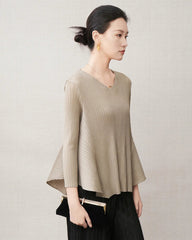 Luxe Pleated Asymmetric Top