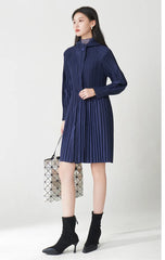 Elegant Pleated Hooded Coat