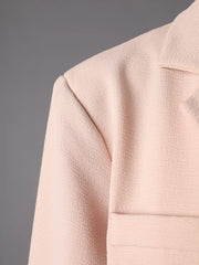 Feather Cuff Oversized Blazer
