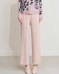 Pleated Wide-Leg Trousers
