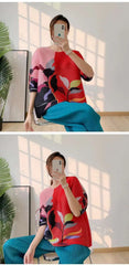 Truly Plissé Floral Blouse Top