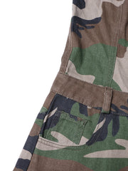 Women's Off-the-Shoulder Camo Cargo Jumpsuit