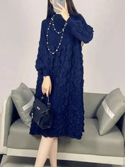 Luxury Crinckled Pleats Dress