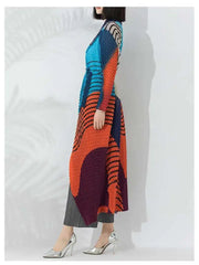 Luxe Japanese Pleated Long Coat