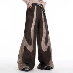 Men's Designer Wide-Leg Streetwear Pants