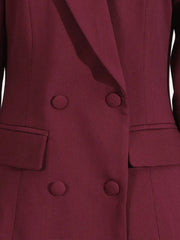 Elegant Ruffle Hem Blazer Dress