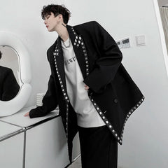 Men's Rivet Studded Suit Jacket & Pants