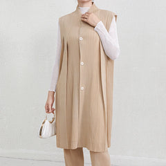 Truly Pleated Longline Vest & Trousers