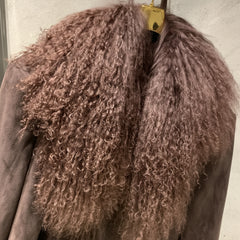 Luxury Suede Jacket with Shearling Fur