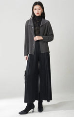Luxury Pleated Wide Leg Pants
