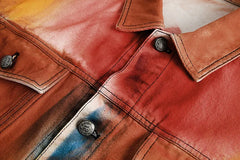 Women's Vibrant Multi-Colored Denim Jacket