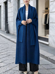 Extra Long Plisse Duster Coat