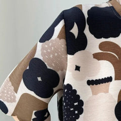 Elegant Abstract Plisse Top