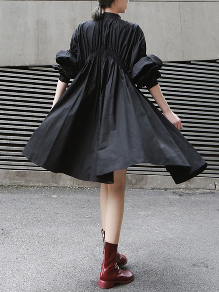 Oversized Silhouette Pleated Shirt
