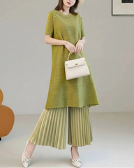Luxury Beaded Plisse Long Tunic