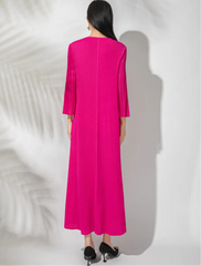 Elegant Plissé Floral Dress