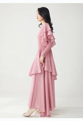 Luxury Pleats Ruffle Formal Dress