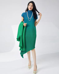 Asymmetrical Pleated Dress