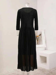 Luxury Pleated Asymmetric Dress