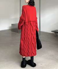 Premium 3D Cable Knit Dress