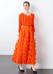 Luxe Plissé Modest Ruffle Dress