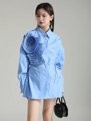 Luxury 3D Flower Blouse