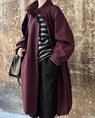 Oversized Cotton Trench Coat