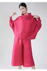 Truly Plissé Wide Leg Pant Set