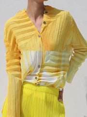Luxe Pleated Lightweight Cardigan
