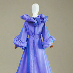Luxury Ruffle Taffeta Opera Coat