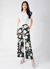 Travel Plissé Wide-Leg Pants
