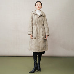 Luxury Thick Pleats Quilted Coat