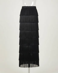 Luxury Fringe Maxi Skirt