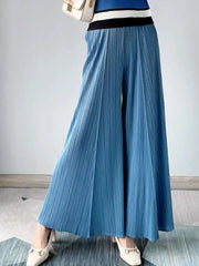 Fluid Pleated Wide-Leg Trousers