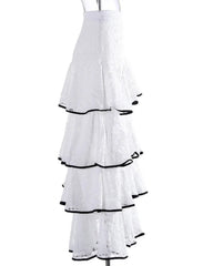 Luxury Lace Asymmetric Skirt