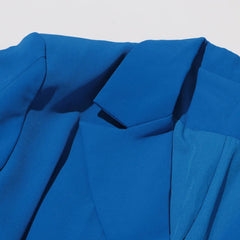 Luxury Draped Scarf Blazer