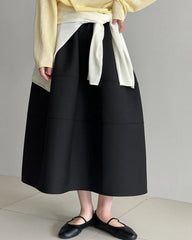 Luxury Minimalist A-Line Skirt