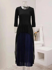 Luxury Pleated Asymmetric Dress