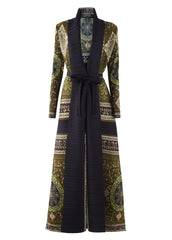 Luxury Plissé Stretchy Long Coat