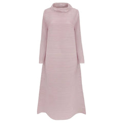 Luxe Pleated Mock Neck Dress