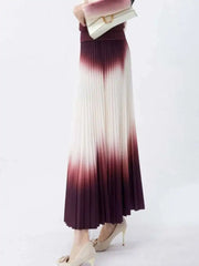 Luxury Travel Ombre Plissé Skirt