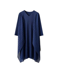 Luxury Plissé V-Neck Midi Dress