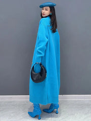 Vibrant Chic Luxe Long Knitted Coat