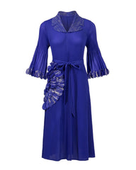 Elegant Floral Pleated Dress