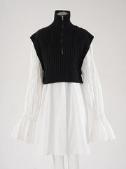 Luxury Knit Vest Blouse